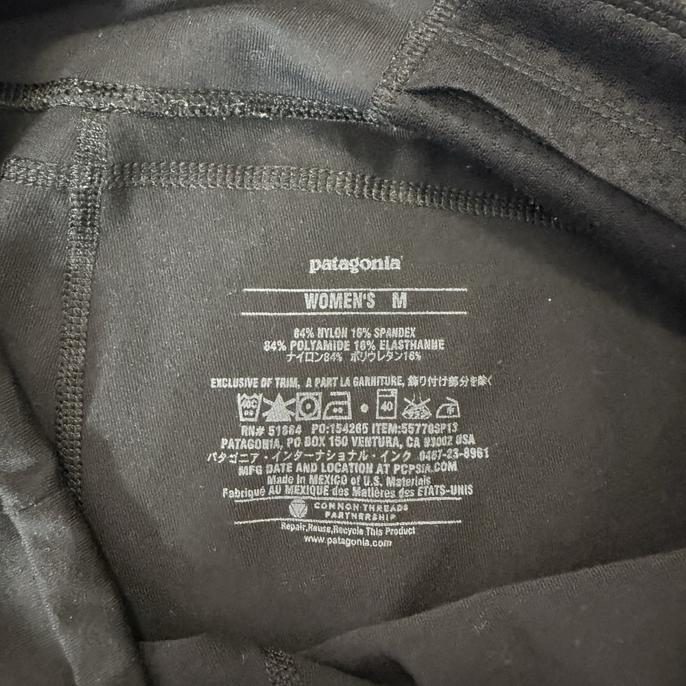 Patagonia Crop Leggings Womens Size M Black - Picture 8 of 8